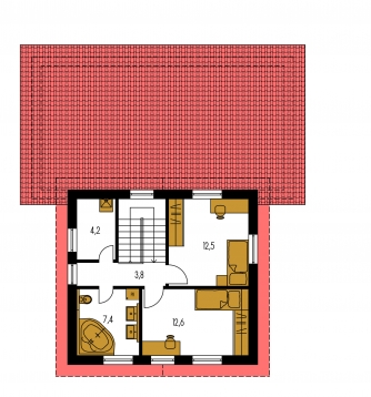 Floor plan of second floor - TREND 276